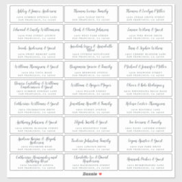 Elegant Calligraphy Wedding Guest Address Labels