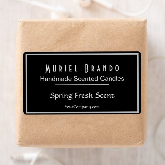 Elegant Candle Company V2 Candle Jar Étiquette (En situation)