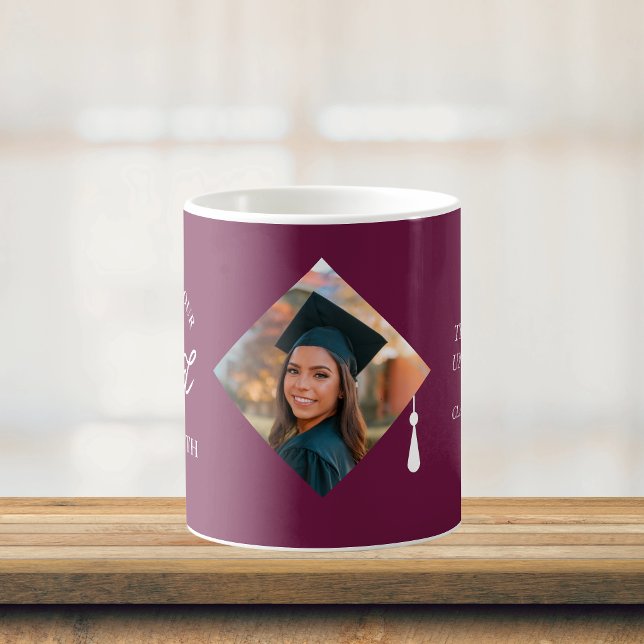 Elegant Cap Topper Custom Graduate Photo Keepsake Kaffeetasse (Elegant Cap Topper Custom Graduate Photo Keepsake Coffee Mug )