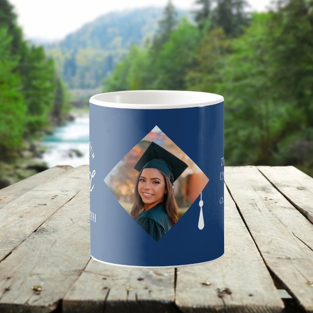Elegant Cap Topper Custom Graduate Photo Keepsake Kaffeetasse (Elegant Cap Topper Custom Graduate Photo Keepsake Coffee Mug )