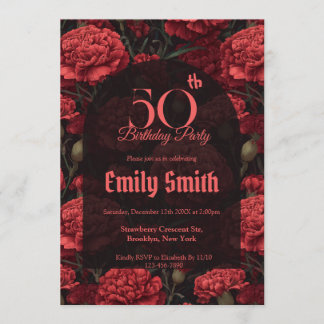 Elegant Carnation Luxury Nature-Inspired Parties Einladung