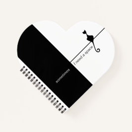 Élégant Carnet d'art d'illustration de chat noir
