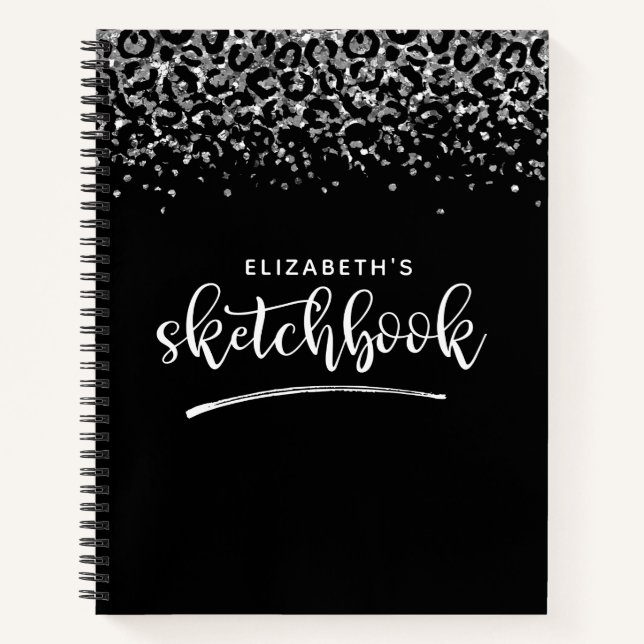 Elégant carnet de croquis d'artiste de Parties sci (Devant)