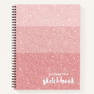 Elégant carnet de Parties scintillant rose avec no