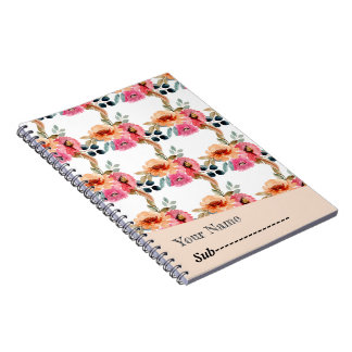 Elégant Carnet floral aquarelle