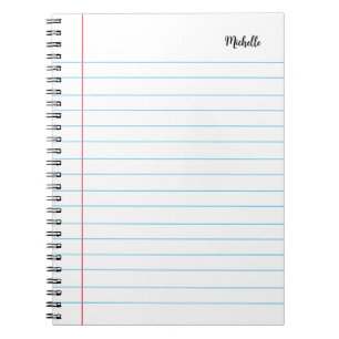 Élégant Carnet moderne à large régime personnalisé