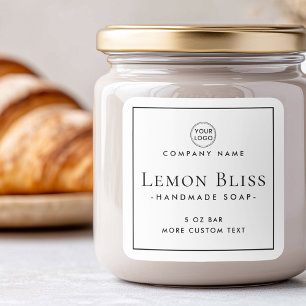 Élégant carré minimaliste moderne étiquette produi