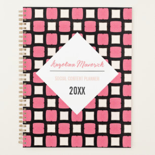 Élégant Carré noir et rose