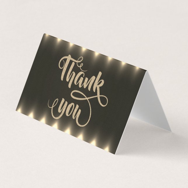 Élégant Carte de remerciements de luminosité (Devant)