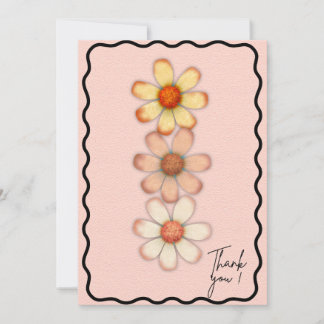 Elégant Carte de remerciements de marguerite flora