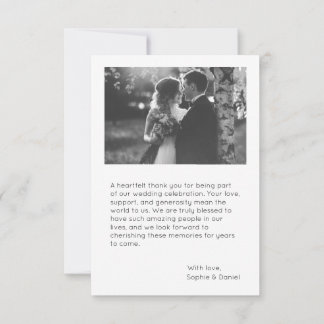 Élégant Carte de remerciements de mariage | Person