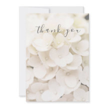 Élégant Carte de remerciements floral blanc