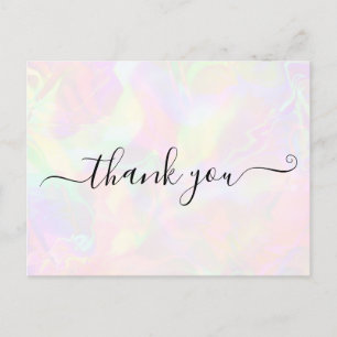 Élégant Carte de remerciements holographique Iride