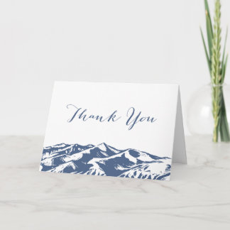 Élégant Carte de remerciements Mariage de montagne