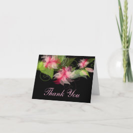 Élégant Carte de remerciements romantique rose