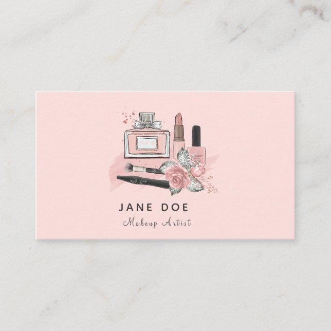 Élégant Carte de visite Artiste" (Devant)