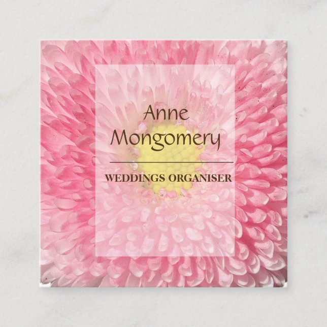 Élégant Carte de visite Carré (Devant)