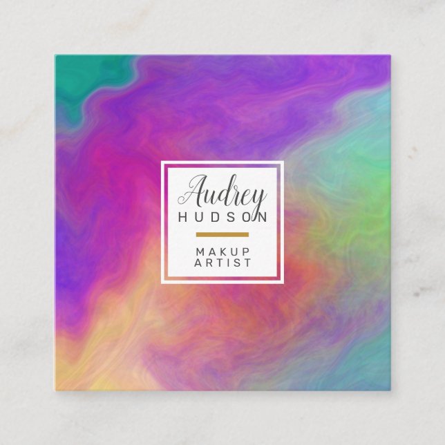 Élégant Carte de visite Carré (Devant)