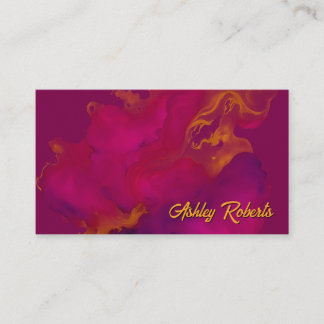 Elégant Carte de visite d'aquarelle en velours abs