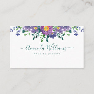 Élégant Carte de visite de design floral vert