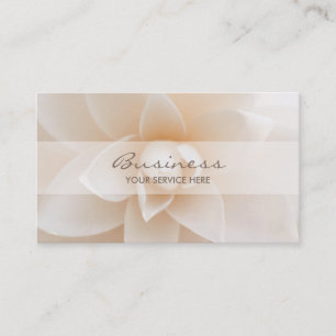 Élégant Carte de visite de la flore blanche