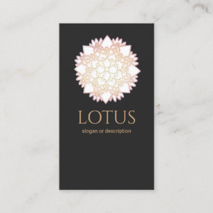 Élégant Carte de visite de Lotus d'or blanc