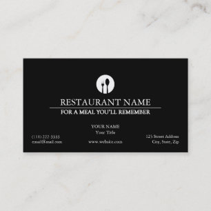 Élégant Carte de visite de restaurant