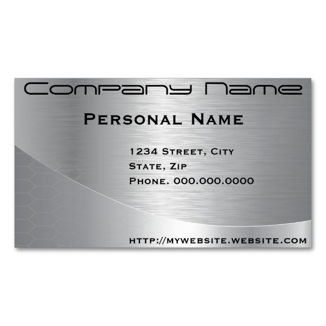 Élégant Carte de visite d'entreprise en argent (devant)