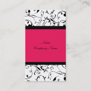 Élégant carte de visite des vignes damasques