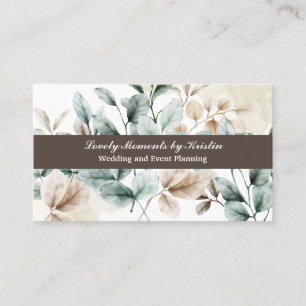 Elégant carte de visite floral aquarelle