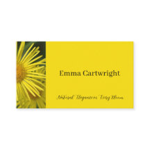 Élégant Carte de visite Floral Jaune