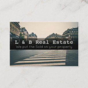 Élégant Carte de visite immobilier - Personnalisab