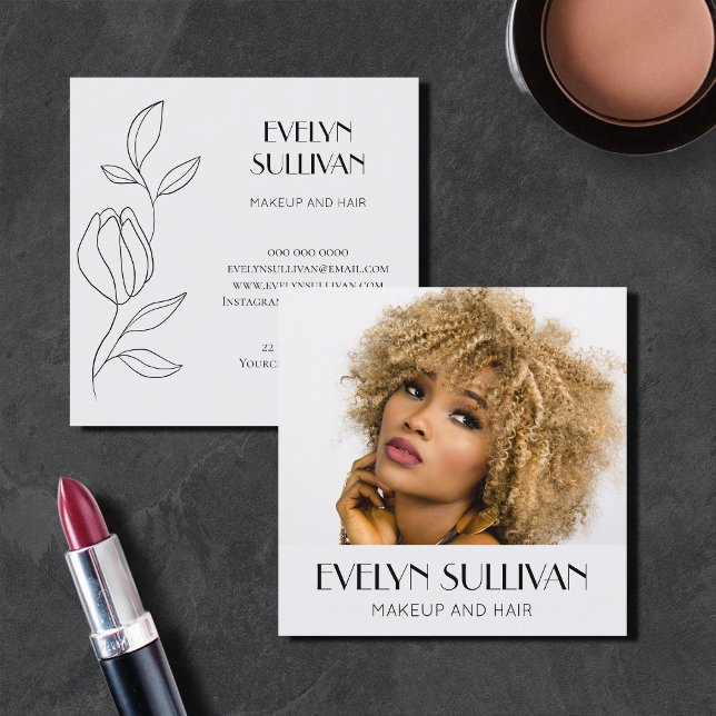 Élégant carte de visite photo (Créateur téléchargé)