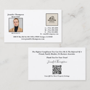 Élégant Carte de visite Professionnel Pour Realtor