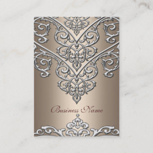 Elégant Carte de visite Revêtement de café en méta