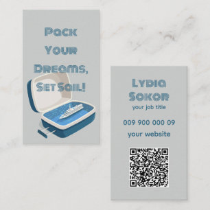 Élégant Carte de visite Voyage de croisière