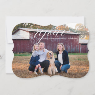 Élégant Carte photo de vacances Rejoice