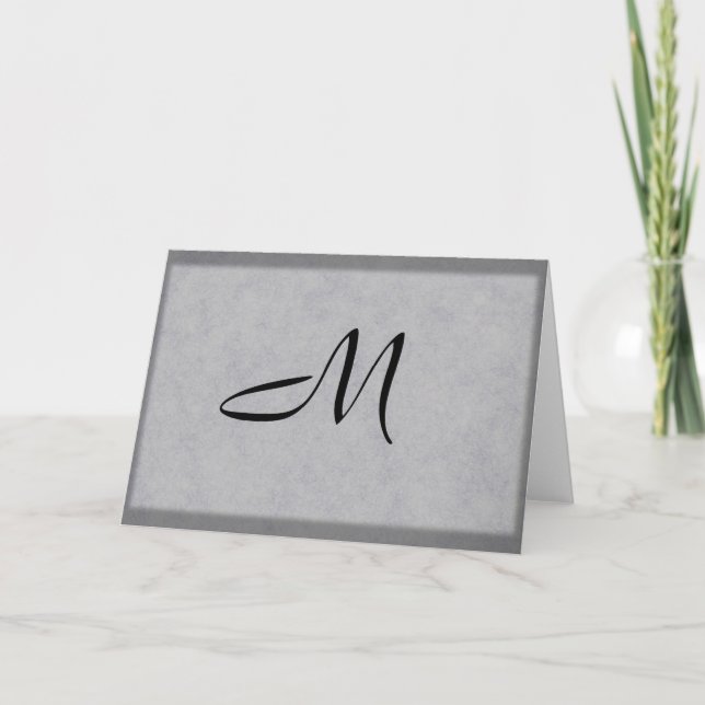 Élégant Carte pour notes monographique (Devant)