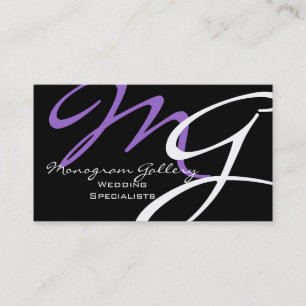 Élégant Cartes de visite de Monogramme moderne