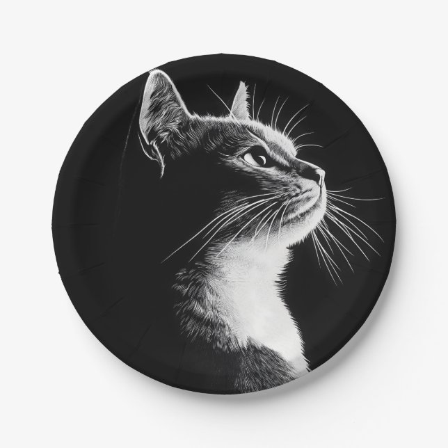 Elegant Cat Pappteller (Vorderseite)