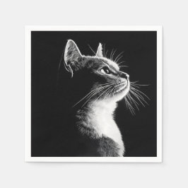 Elegant Cat Serviette