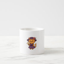 Elegant Cat with Fan - Specialty Mug