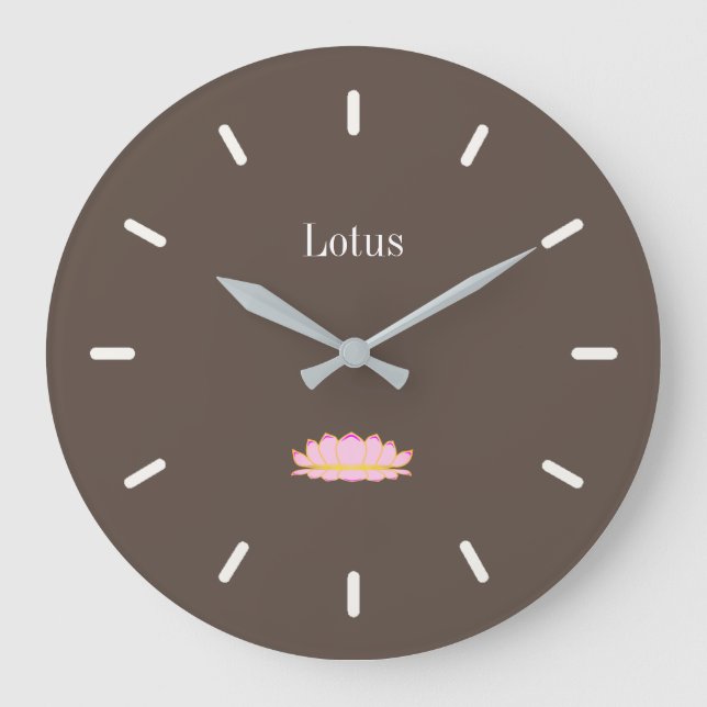 Elegant Cedar Brown Große Wanduhr (Vorderseite)