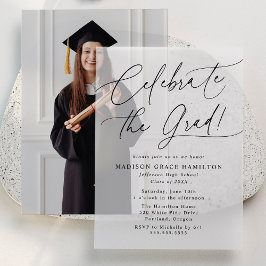 Elegant Celebrate the Grad Black Script Abschluss