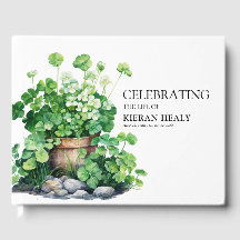 Elegant Celebration of Life' Irish Shamrock Clover
