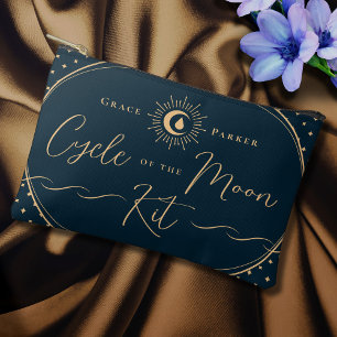 Elegant Celestial Blue First Moon Period Zubehörtasche