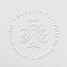 Elegant Celtic Knot Shamrock Famille Adresse de re