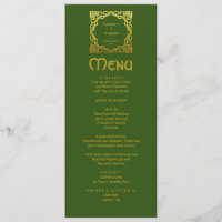 Elegant Celtic Wedding Green Imitats Gold Celtic K