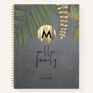 Elégant Chalkboard Greenery Family Recette Livre