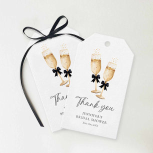 Elegant Champagne Brautparty Vielen Dank Geschenkanhänger